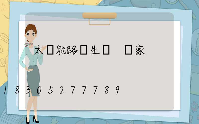 太陽能路燈生產 廠家